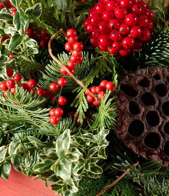 Winter Foliage Centerpiece Square, One Color, large image number 2