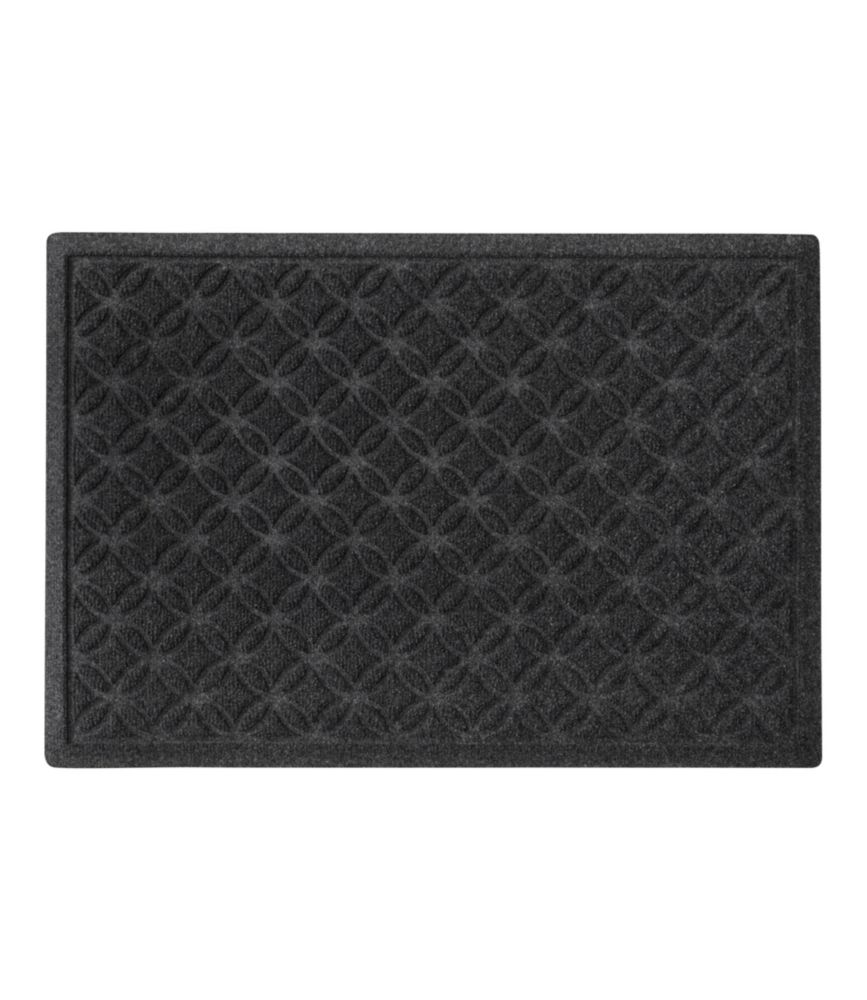 Heavyweight Recycled Waterhog Doormat, Geometric Rings