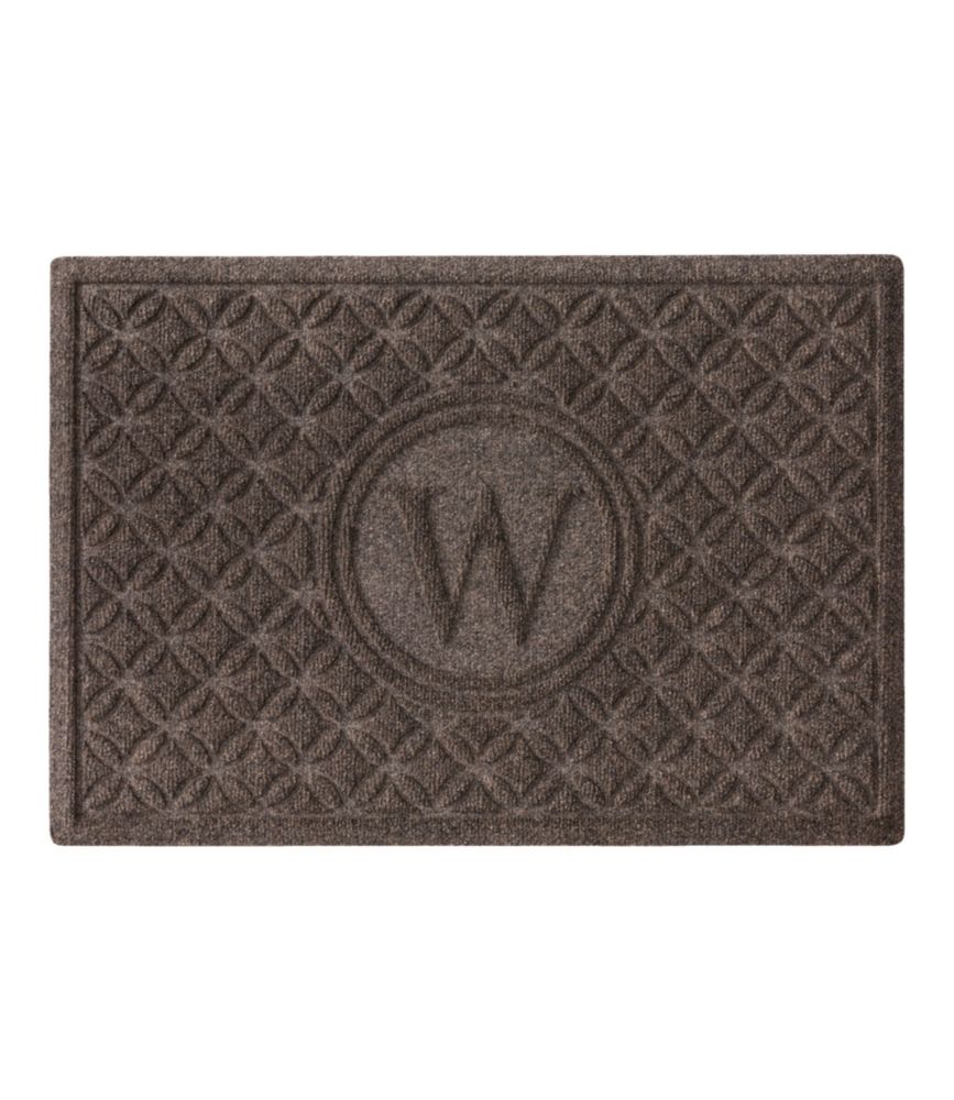 Heavyweight Recycled Waterhog Doormat, Geometric Rings, Personalized, New