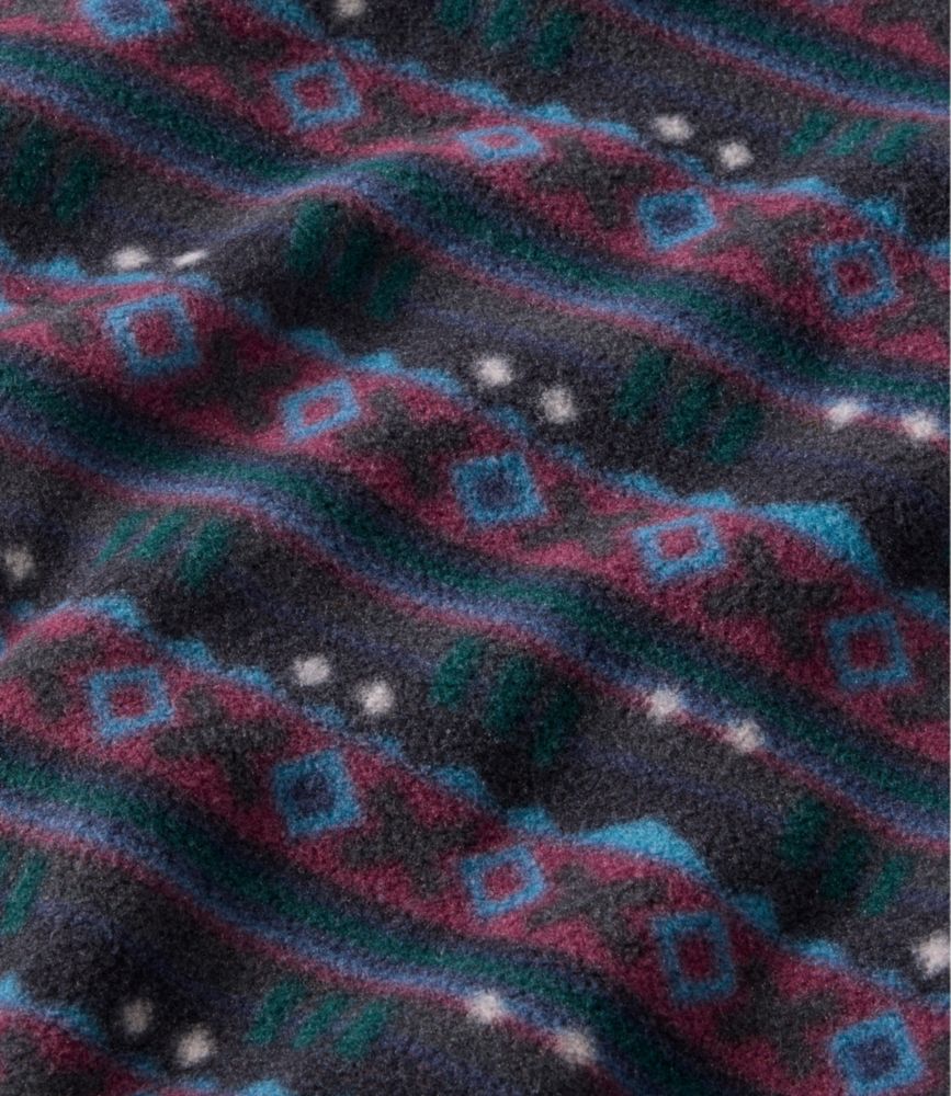 Men's Mountain Classic Fleece Pullover, Print, Teal Frost Woodblock, small image number 8