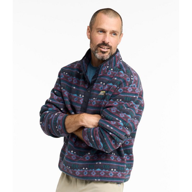 L.L.Bean Men's Mountain Classic Fleece Pullover, Print X-Large NWT image 2