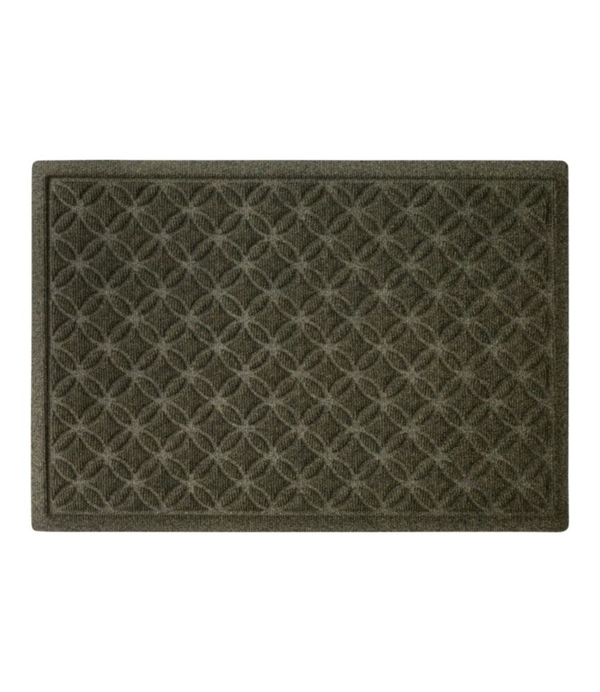 Heavyweight Recycled Waterhog Doormat, Geometric Rings