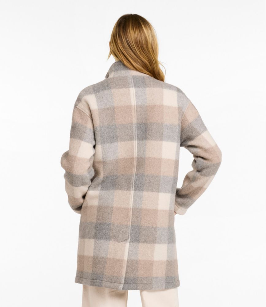 Women's Bean's Boiled Wool Coat, Plaid