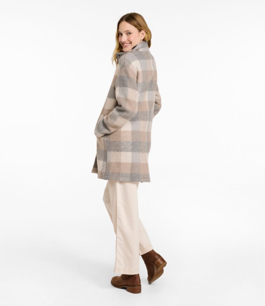 Women's Bean's Boiled Wool Coat, Plaid