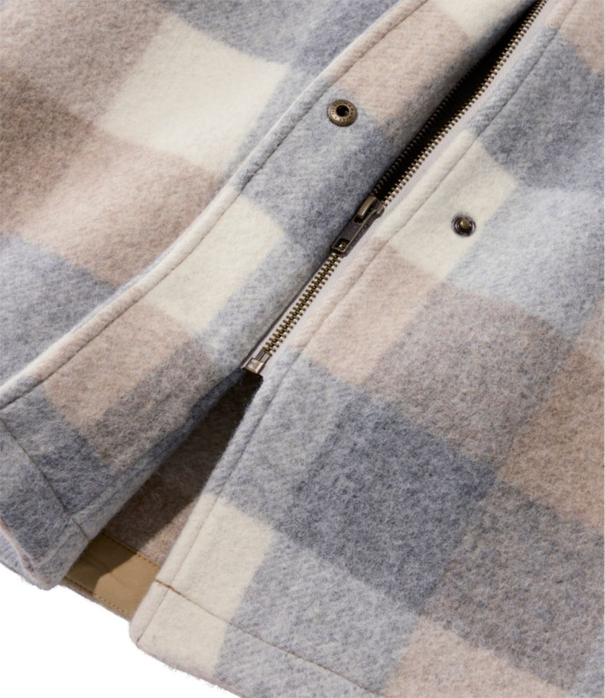 Women's Bean's Boiled Wool Coat, Plaid
