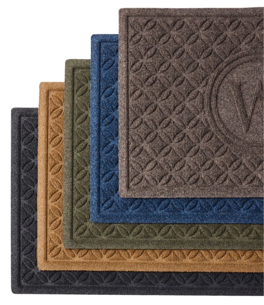 Heavyweight Recycled Waterhog Doormat, Geometric Rings, Personalized