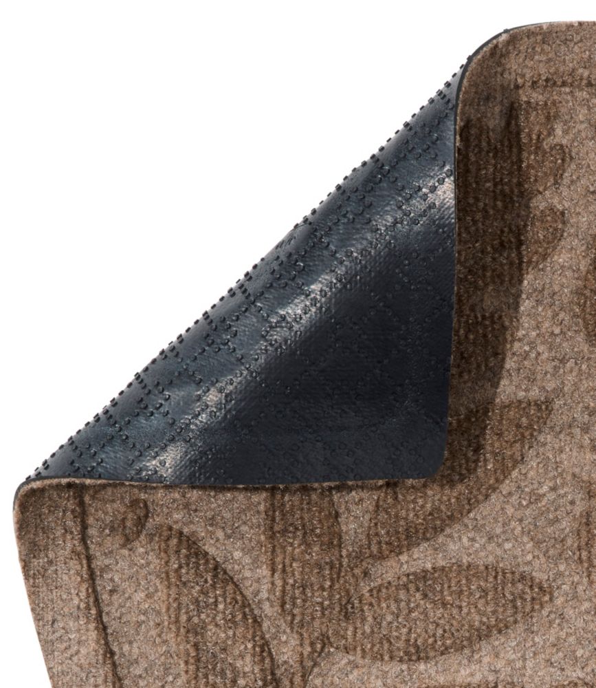 Everyspace Recycled Waterhog Doormat, Half Round, Foliage, Bluestone, small image number 2