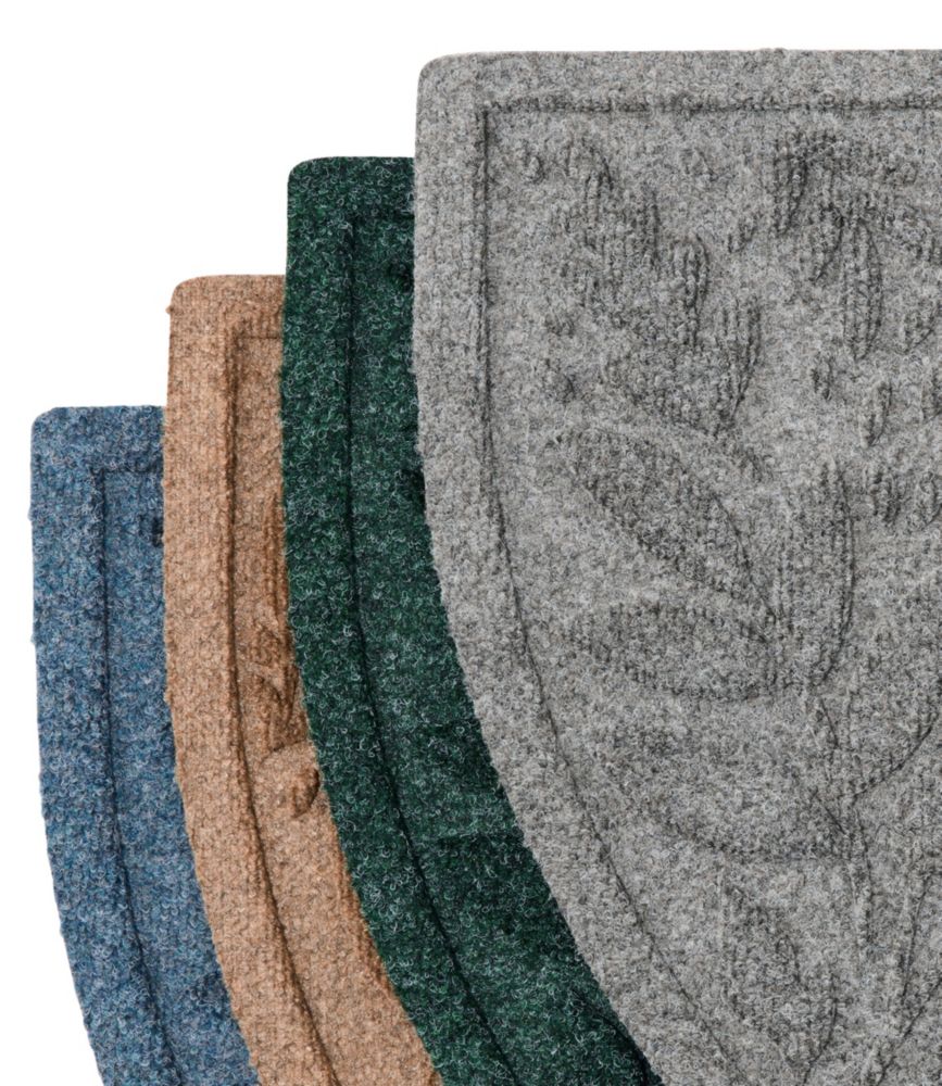 Everyspace Recycled Waterhog Doormat, Half Round, Foliage, Bluestone, small image number 4