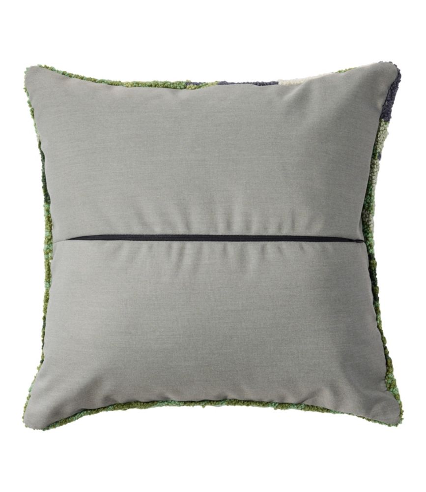 Indoor/Outdoor Hooked Pillow, Moonlighting Labs, 18" x 18"