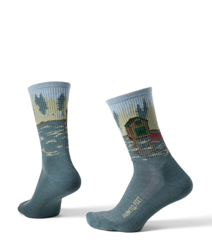 Adults' Farm to Feet Cabin Collection Summer Cabin Crew Socks, New