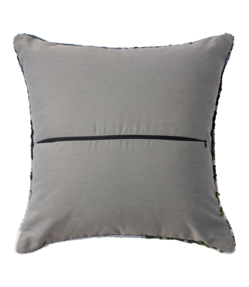 Indoor/Outdoor Hooked Pillow, Treeline Pine, 18" x 18"