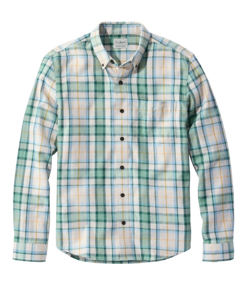 Men's Scotch Plaid Flannel Shirt, Slightly Fitted Untucked Fit