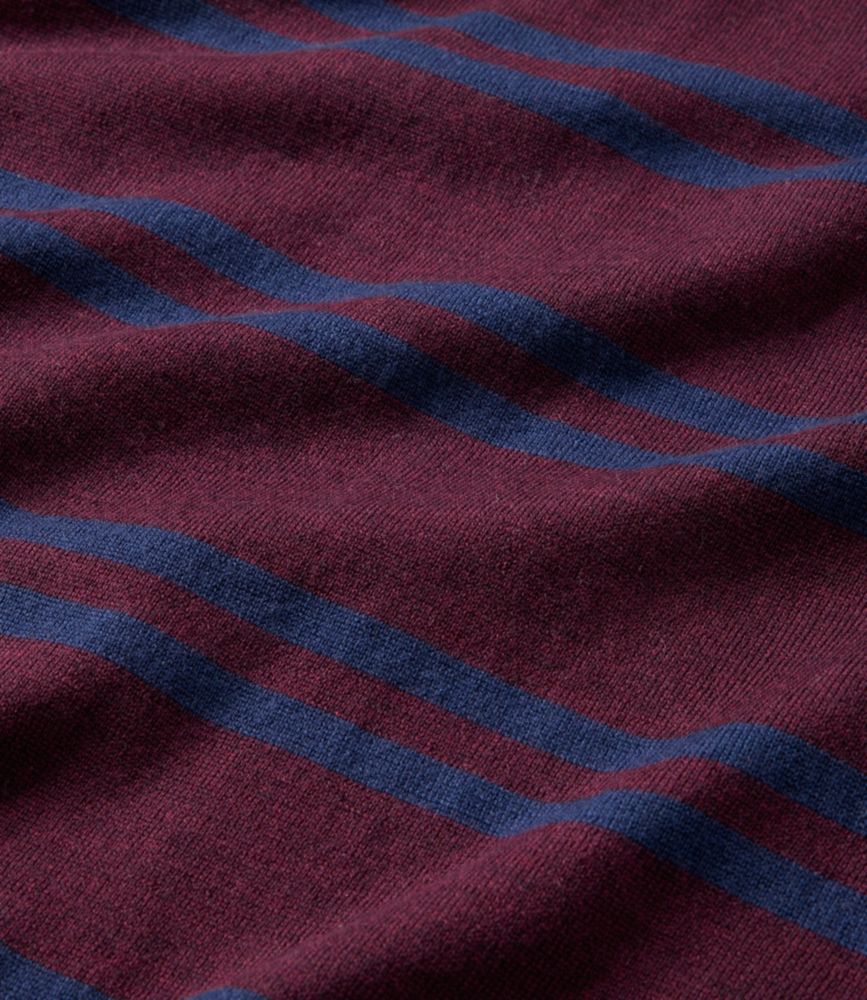 Women's Essential Merino Wool Sweater, Polo Stripe, Fig Heather/Classic Navy, small image number 5