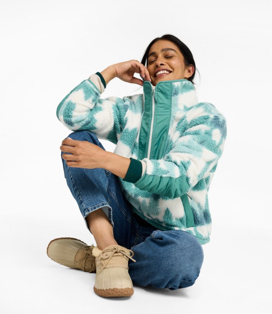 Women's Mountainside Fleece Half-Zip Pullover, Print Front