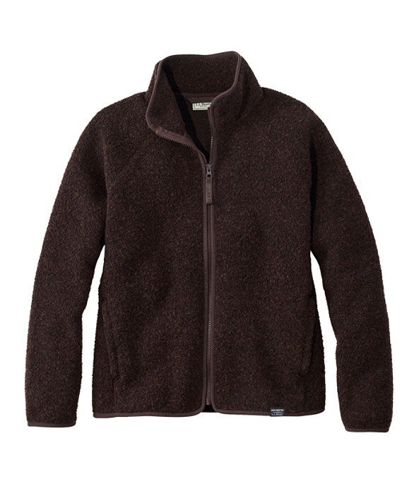 All Season Wool Fleece Full-Zip Jacket , Deepest Brown, large image number 0