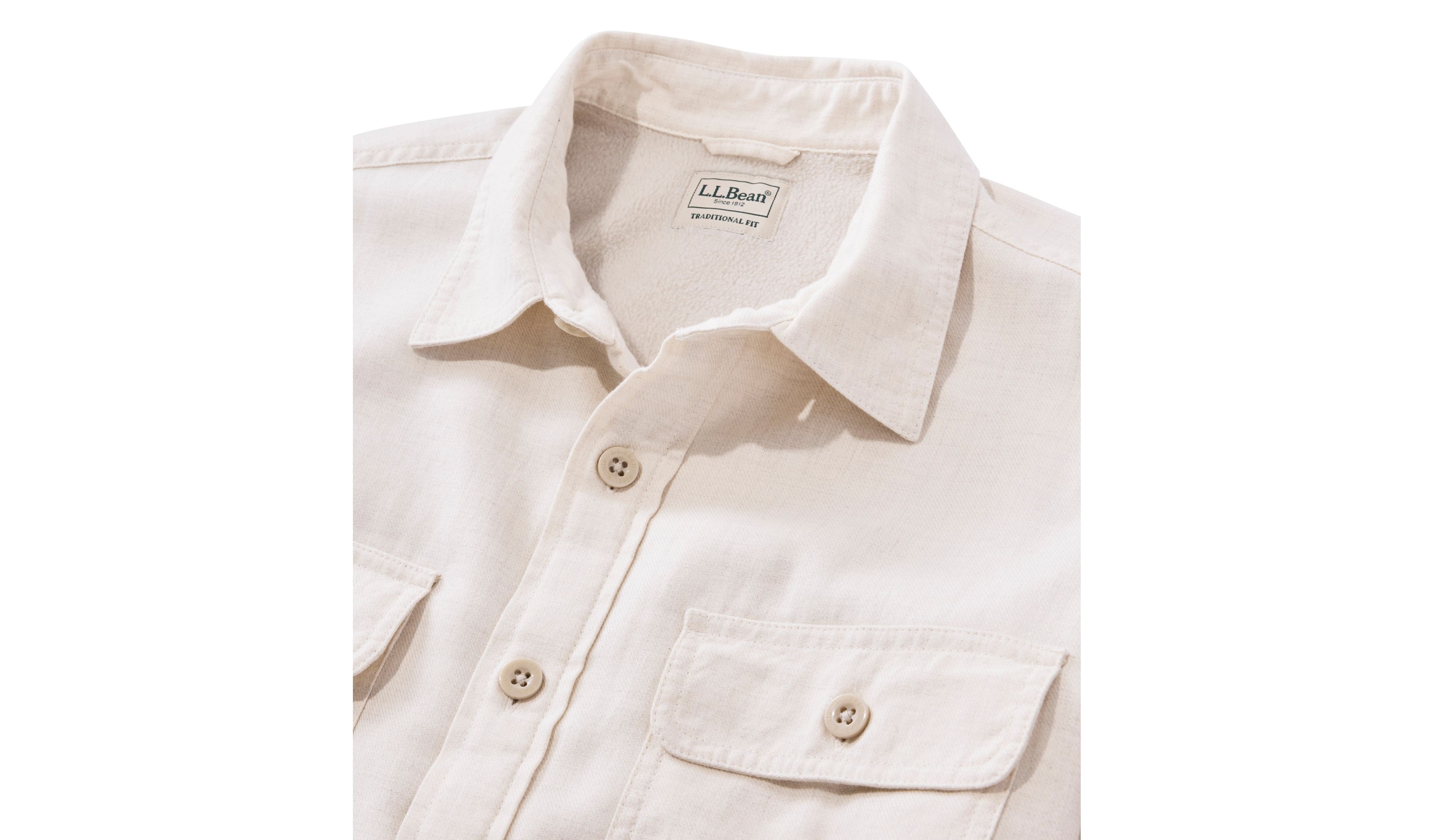 Men's Fleece-Lined Flannel Shirt, Traditional Fit