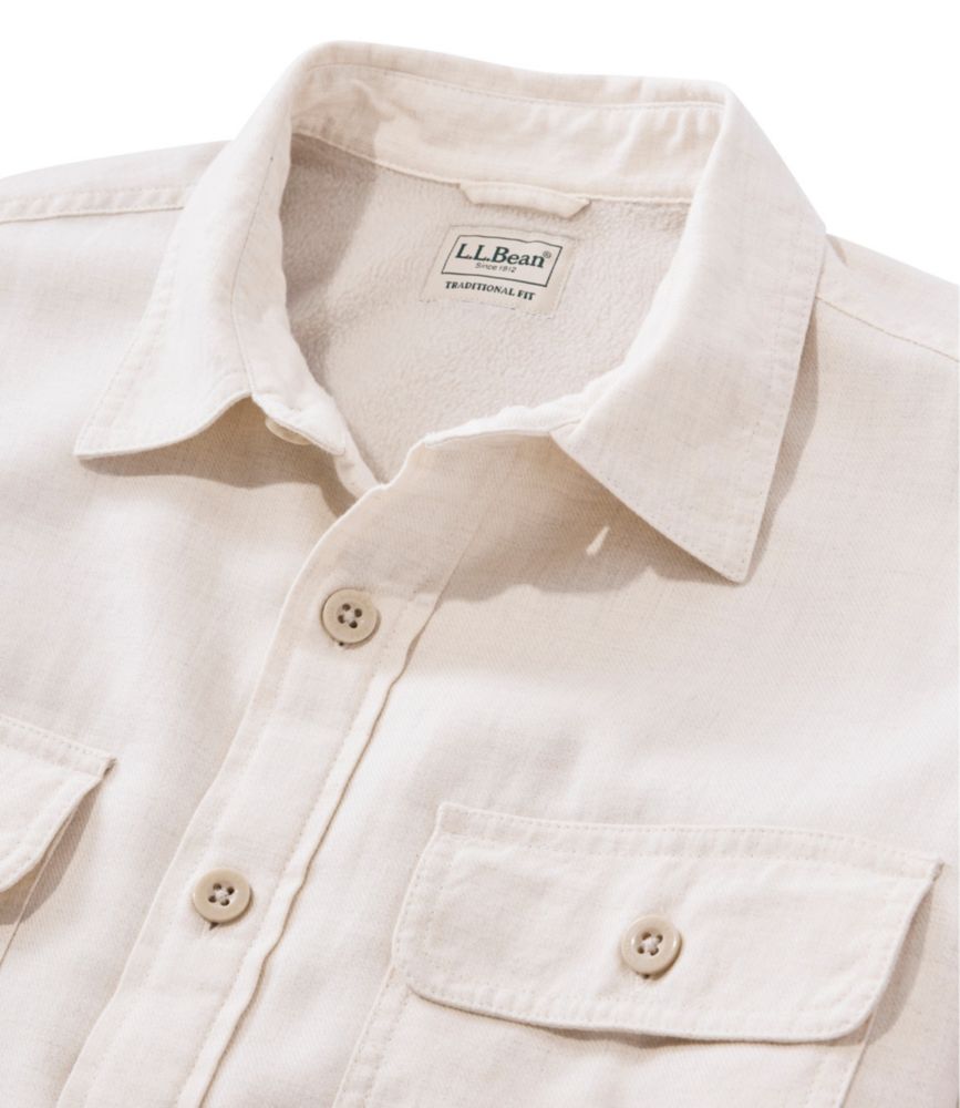 Men's Fleece-Lined Flannel Shirt, Traditional Fit
