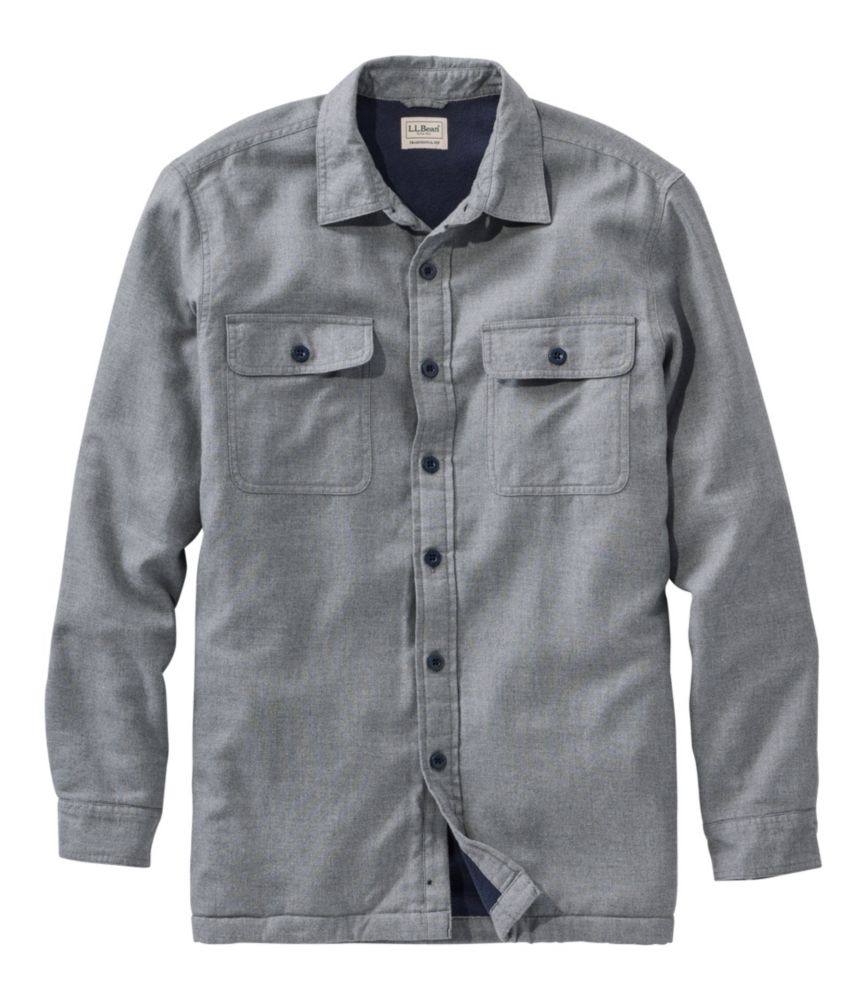 Men's Fleece-Lined Flannel Shirt, Traditional Fit, New