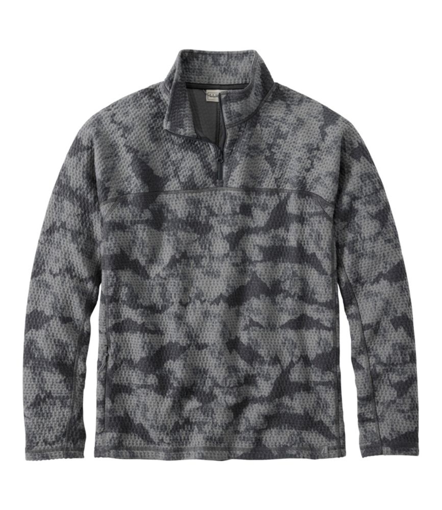 Men's Ridgeknit Pullover, Quarter-Zip Print