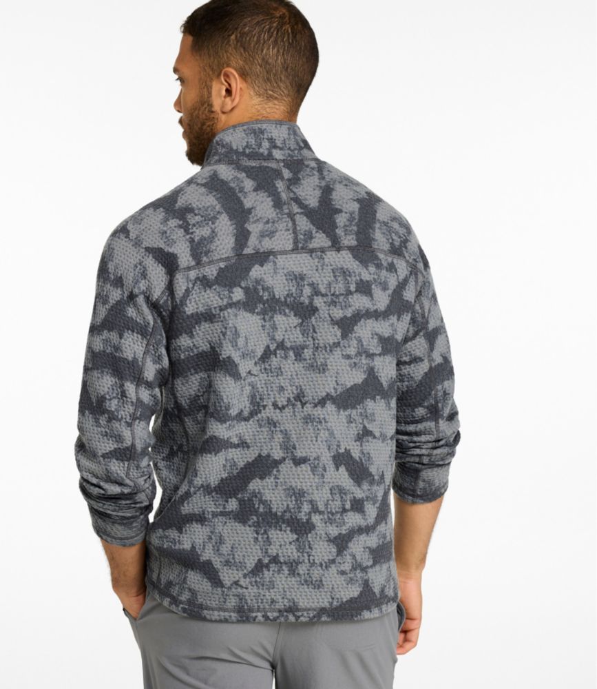 Men's Ridgeknit Pullover, Quarter-Zip Print