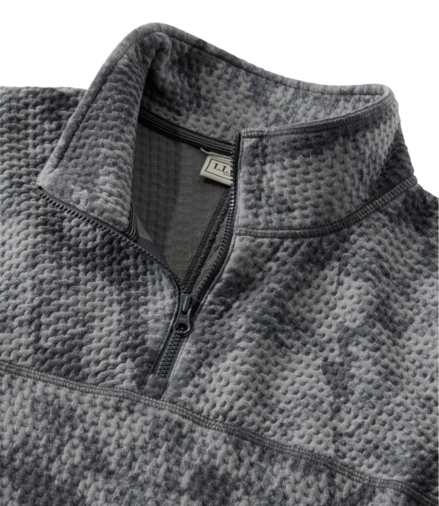 Men's Ridgeknit Pullover, Quarter-Zip Print