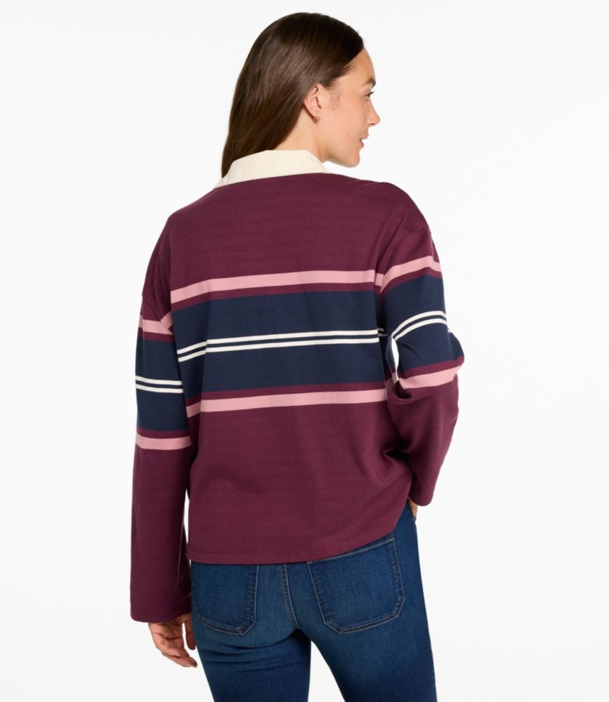 Women's Mountain Classic Rugby, Long-Sleeve Multi-Stripe, Classic Navy/Shade Teal, small image number 3