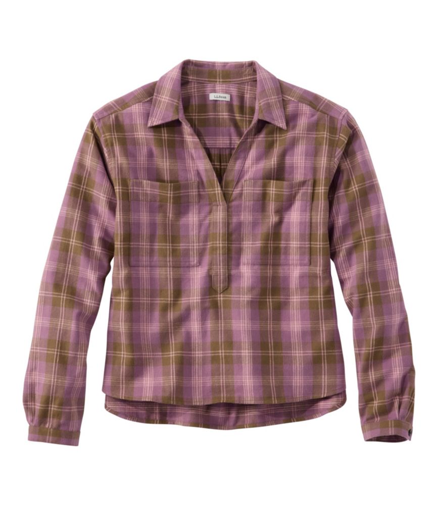 Women's Scotch Plaid Shirt Y-Neck