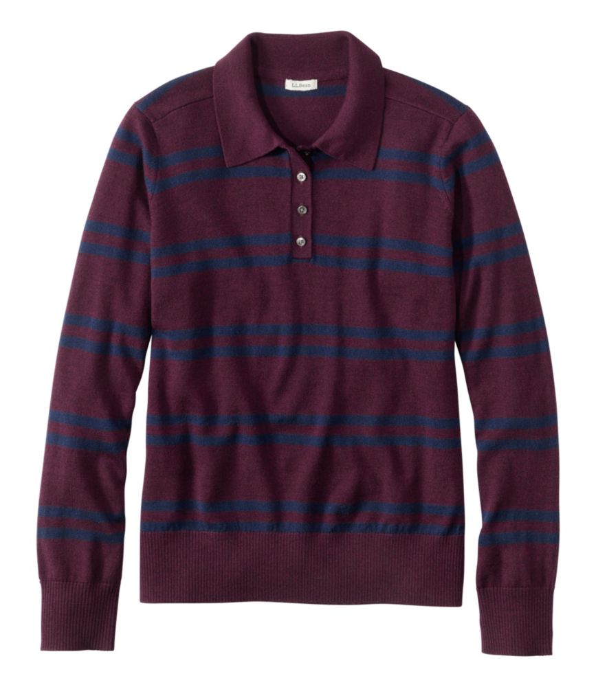 Women's Essential Merino Wool Sweater, Polo Stripe