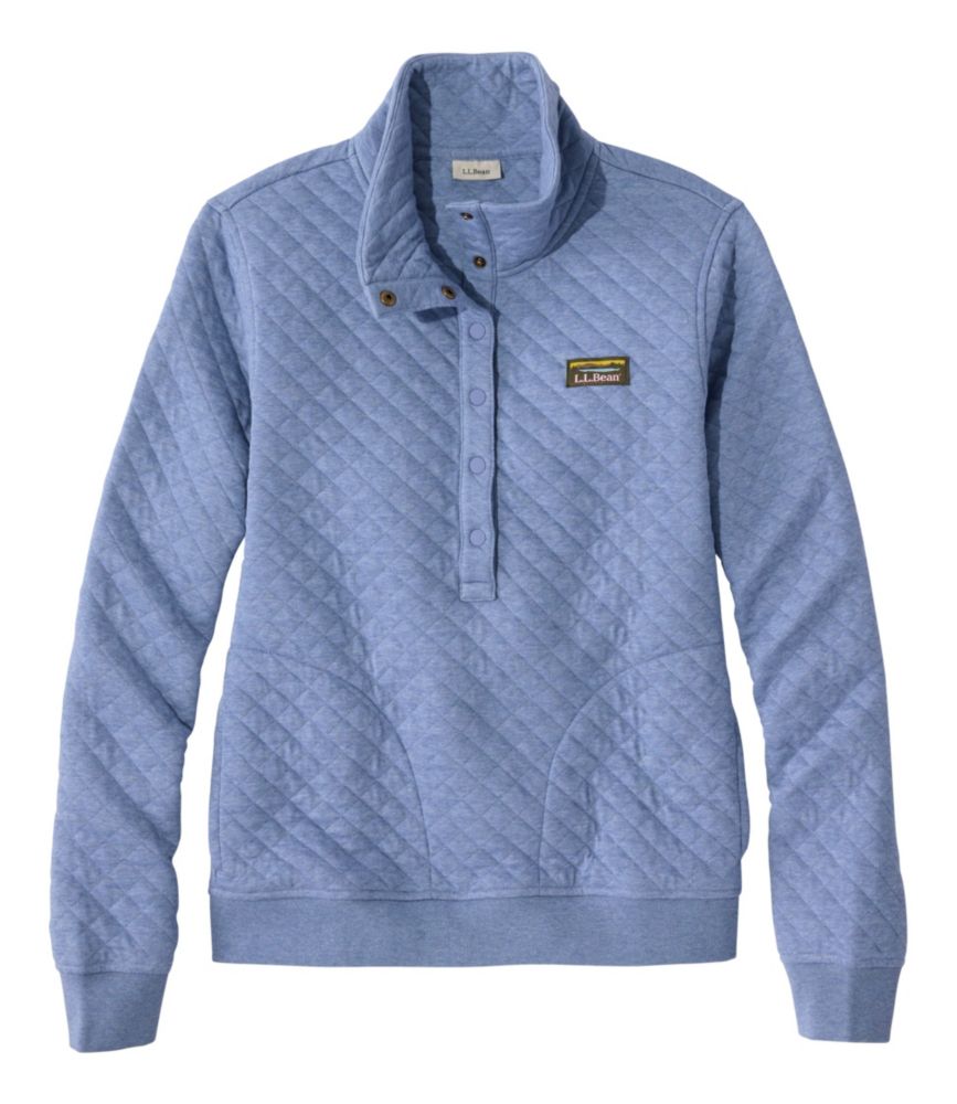 Women's Quilted Half-Snap Sweatshirt