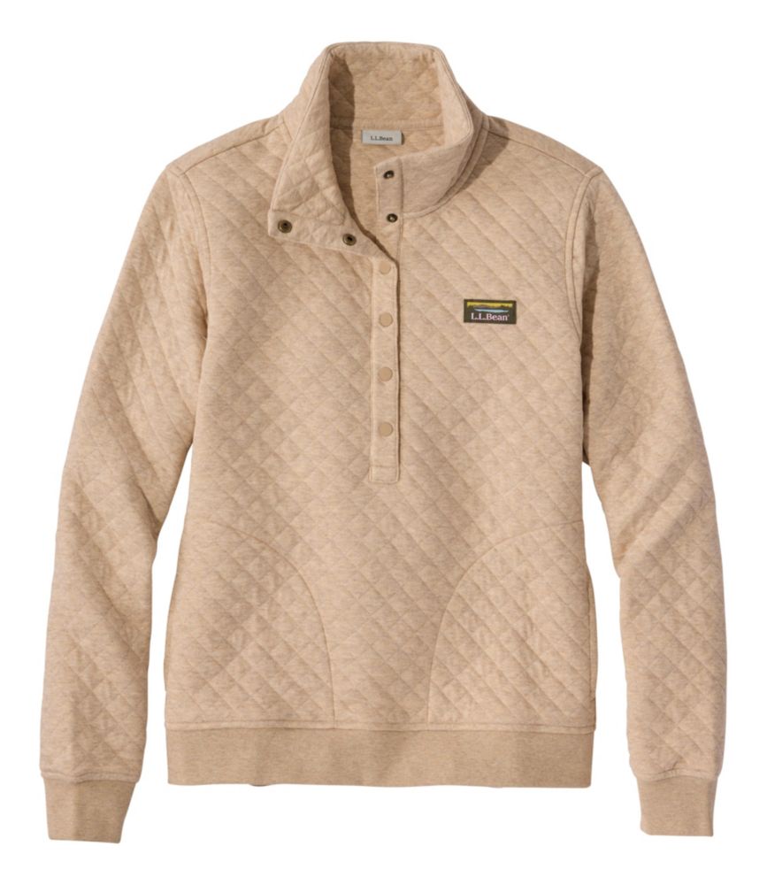 Women's Quilted Half-Snap Sweatshirt