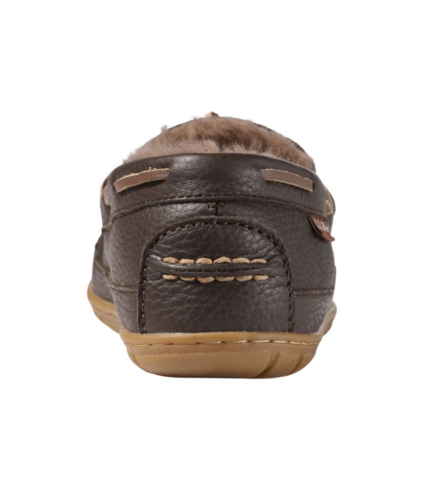 Women's Wicked Good Slippers, Leather Camp Moccasins, Deep Brown, small image number 3