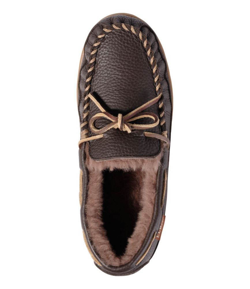 Women's Wicked Good Slippers, Leather Camp Moccasins, Deep Brown, small image number 4