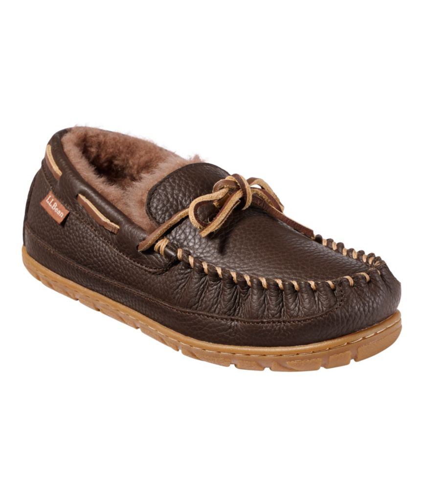 Women's Wicked Good Slippers, Leather Camp Moccasins, Deep Brown, small image number 6
