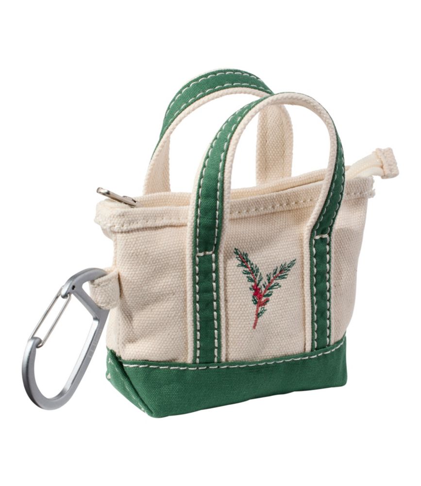 L.L.Bean Embroidered Micro Tote Bag, Pine Sprig