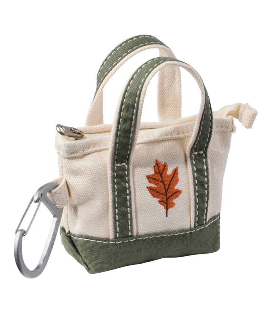 Embroidered Micro Tote Bag, Autumn Leaf