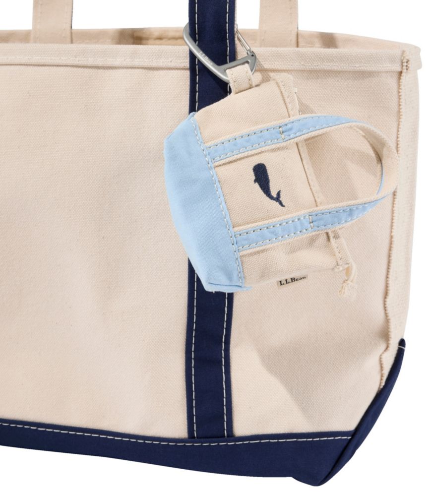 L.L.Bean Embroidered Micro Tote Bag, Whale, Seaboard Blue/Navy, small image number 2