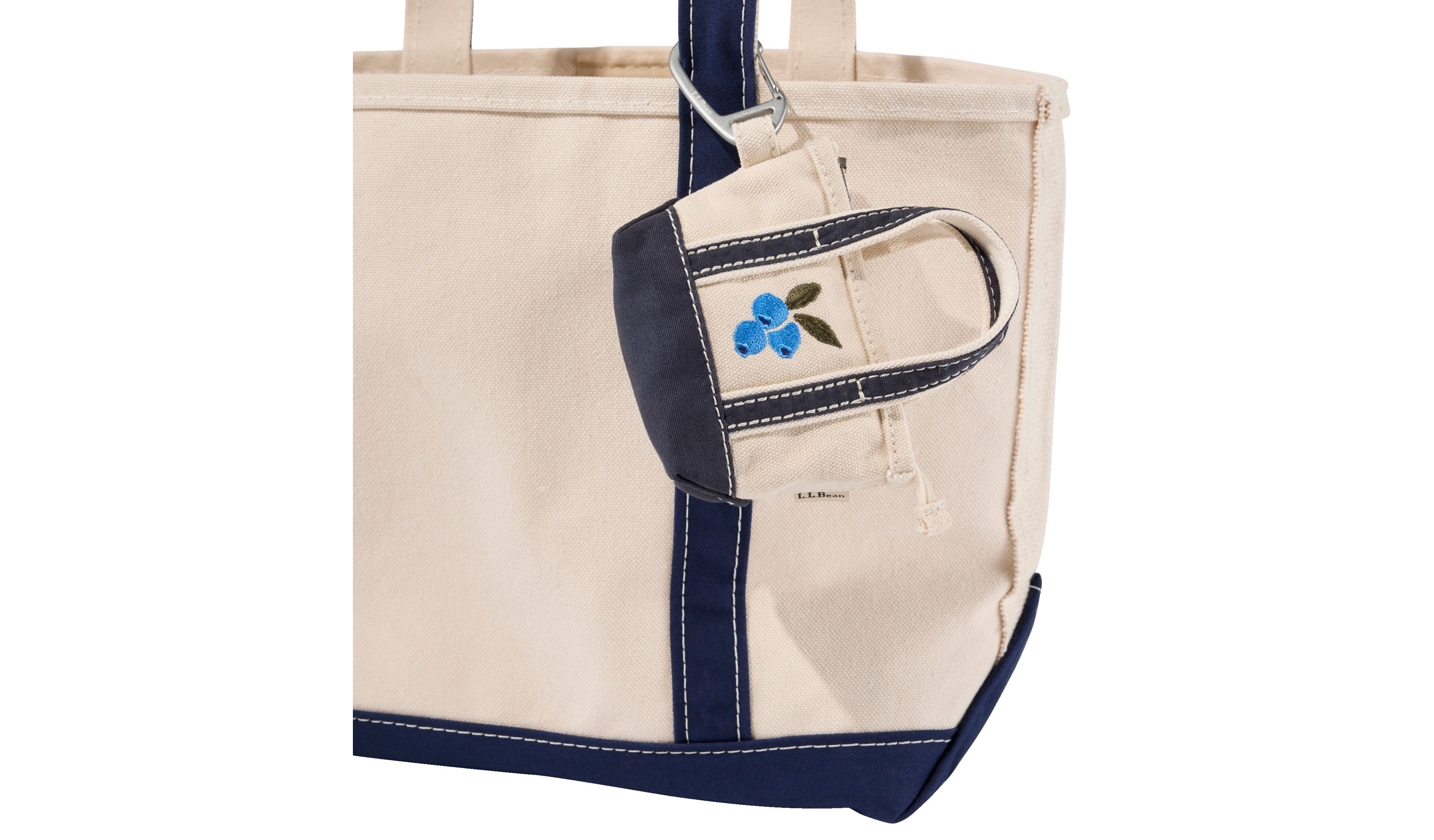 L.L.Bean Embroidered Micro Tote Bag, Blueberries