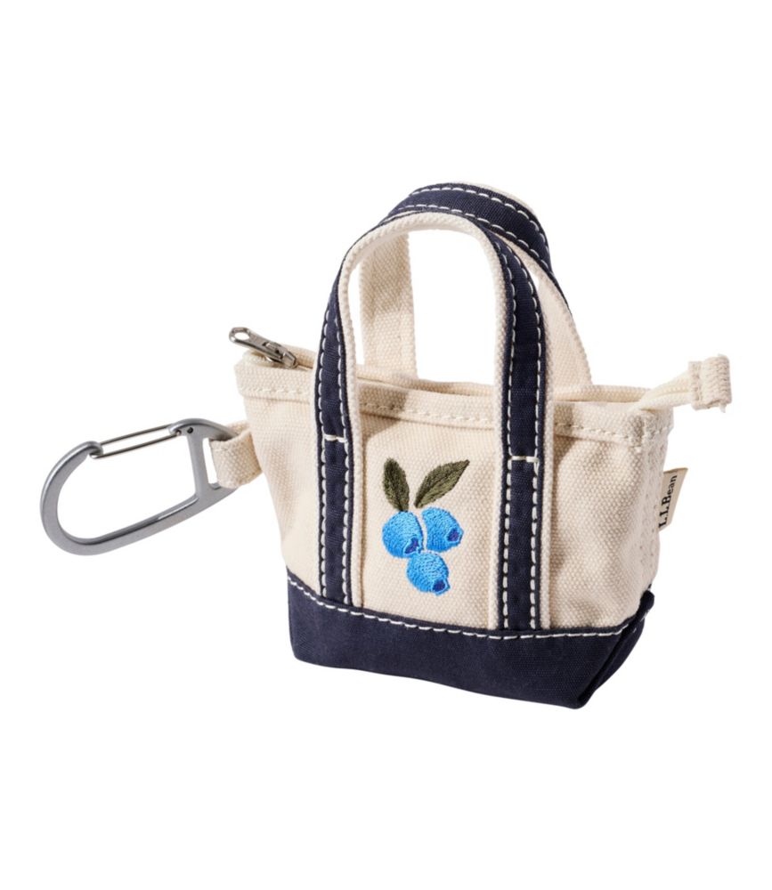 L.L.Bean Embroidered Micro Tote Bag, Blueberries