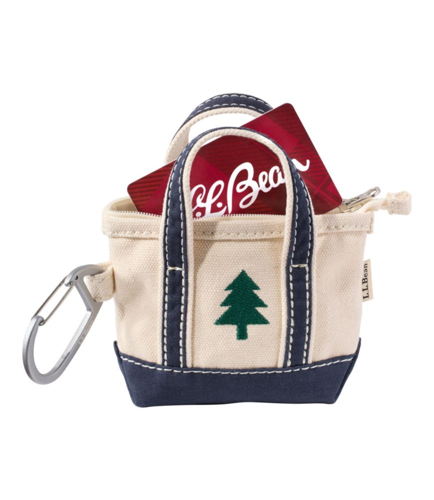 L.L.Bean Embroidered Micro Tote Bag, Pine Tree