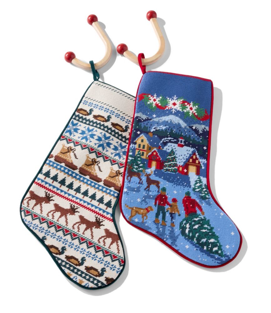 Wooden Stocking Hangers, Set of 2, Green, small image number 2