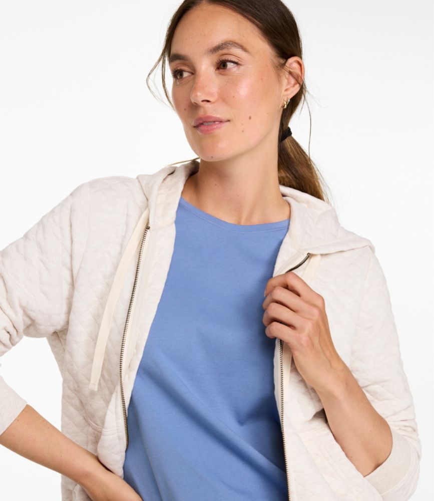 Women's Quilted Full-Zip Hoodie Front