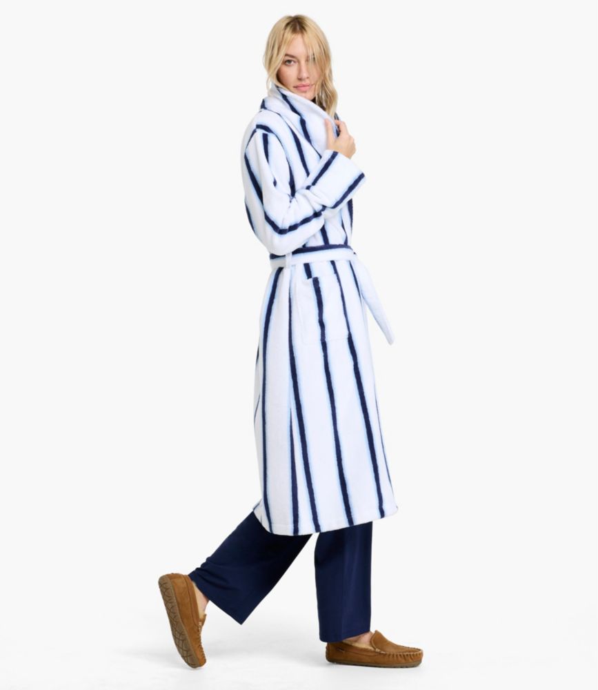 Women's Soft Plush Terry Robe, Stripe