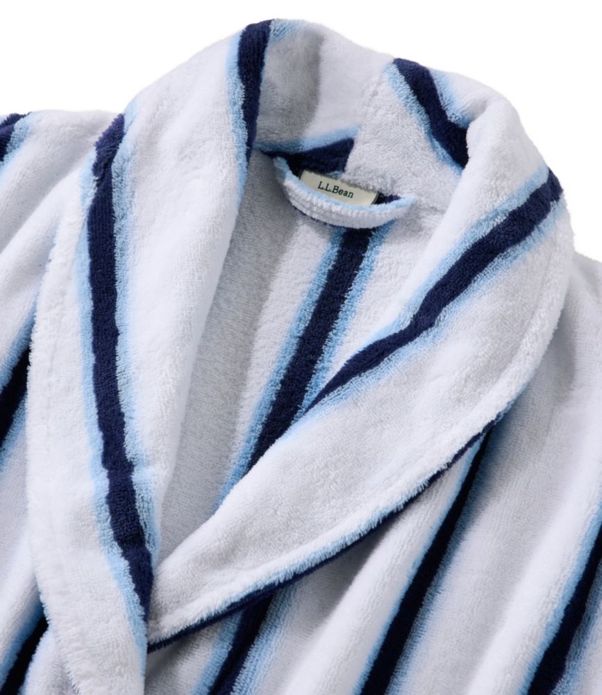 Women's Soft Plush Terry Robe, Stripe