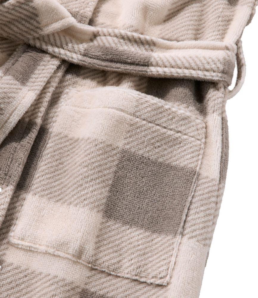 Women's Soft Plush Terry Robe, Plaid