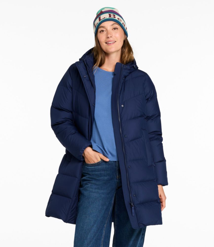 Women's Popham Puffer Coat, Three-Quarter Length, Front