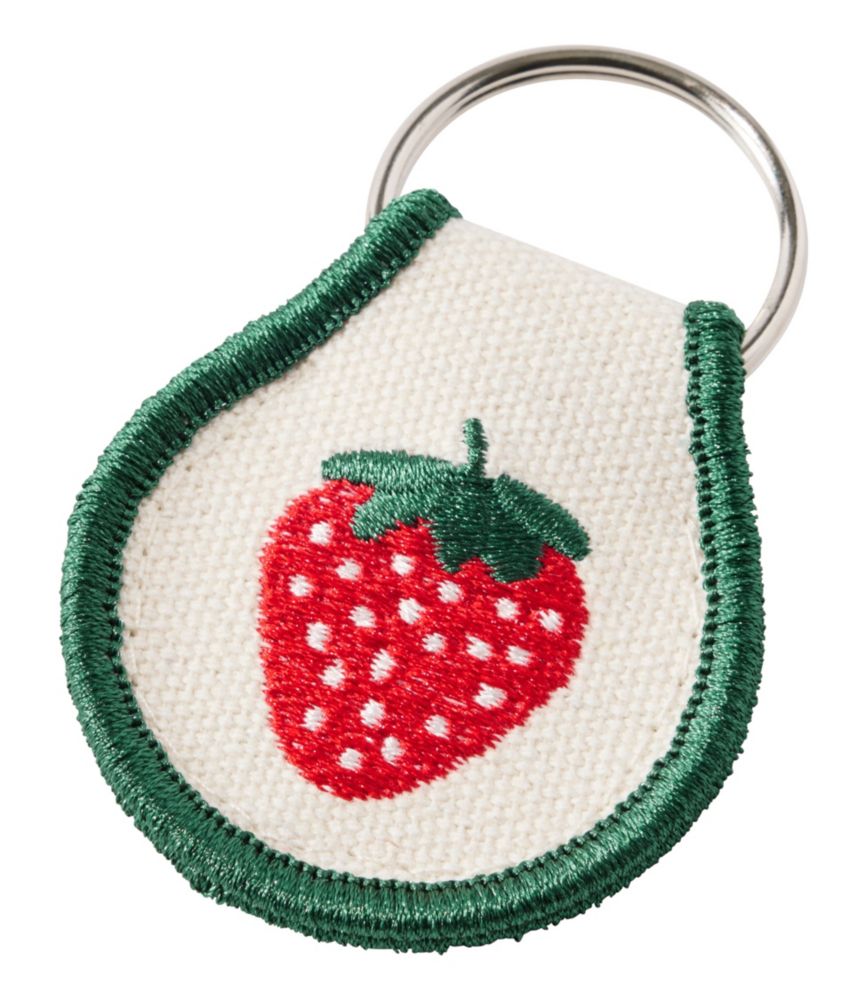 Embroidered Patch Charm, Strawberry