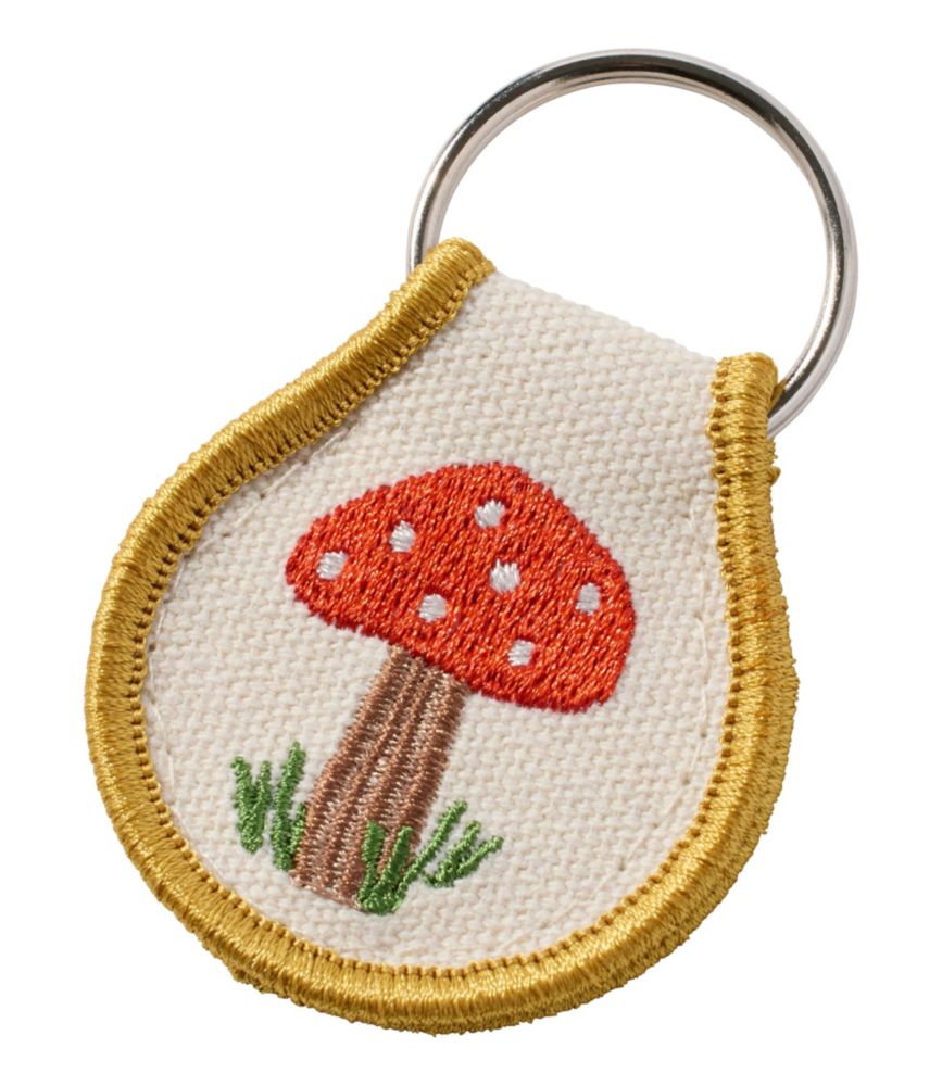 Embroidered Patch Charm, Mushroom, New