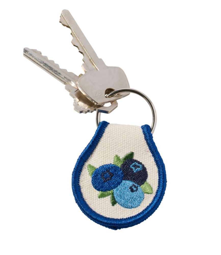 Embroidered Patch Charm, Blueberries, Multi, small image number 2