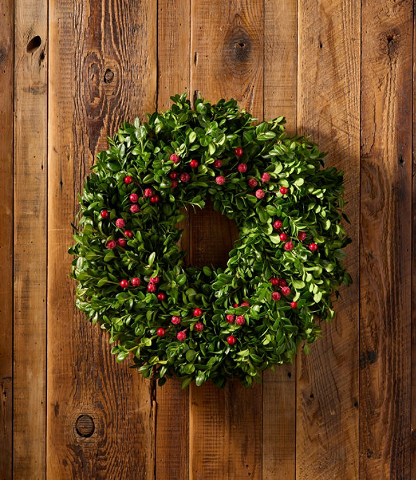 Boxwood Berry Wreath 20", One Color, large image number 0